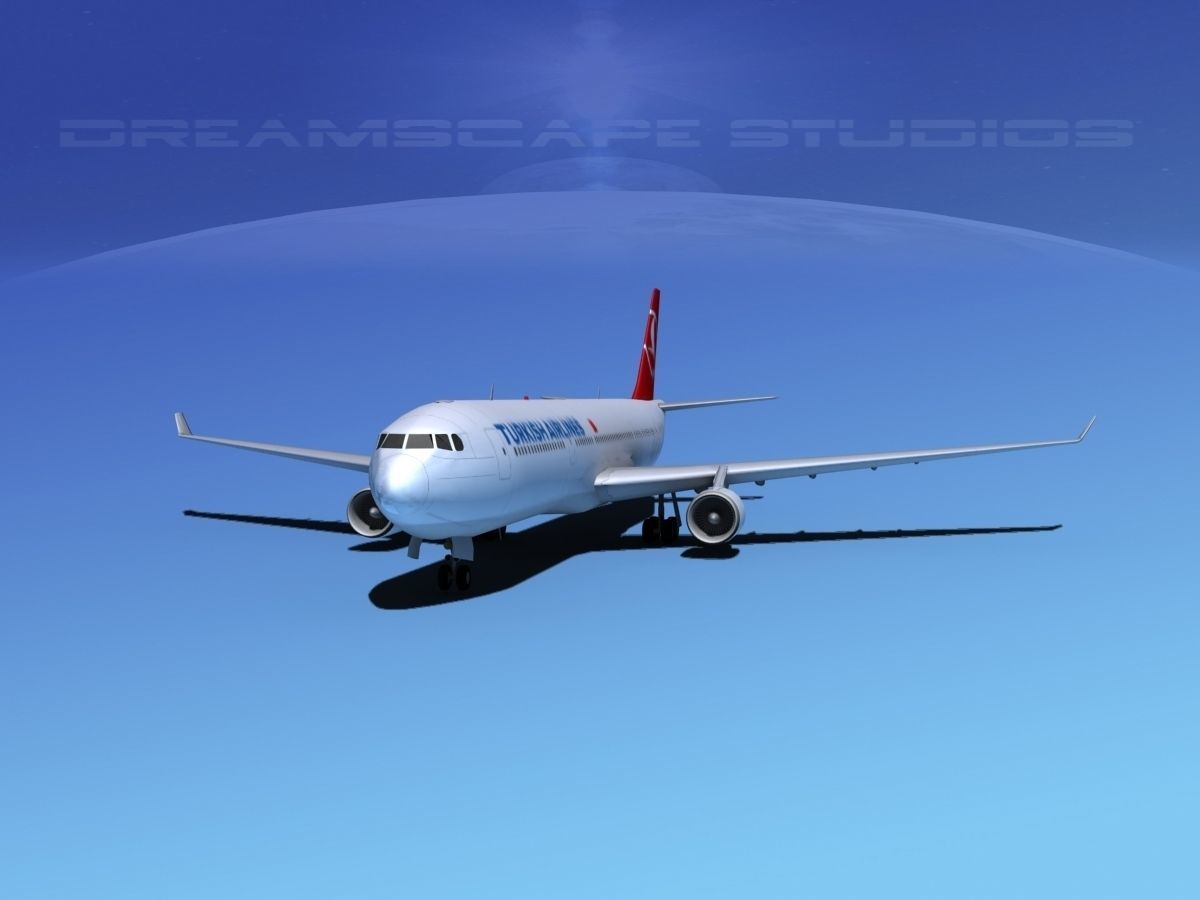 Airbus A330-300 Turkish Airlines 3D model_1