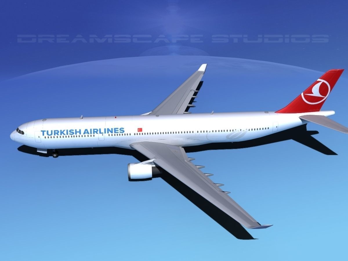 Airbus A330-300 Turkish Airlines 3D model_9