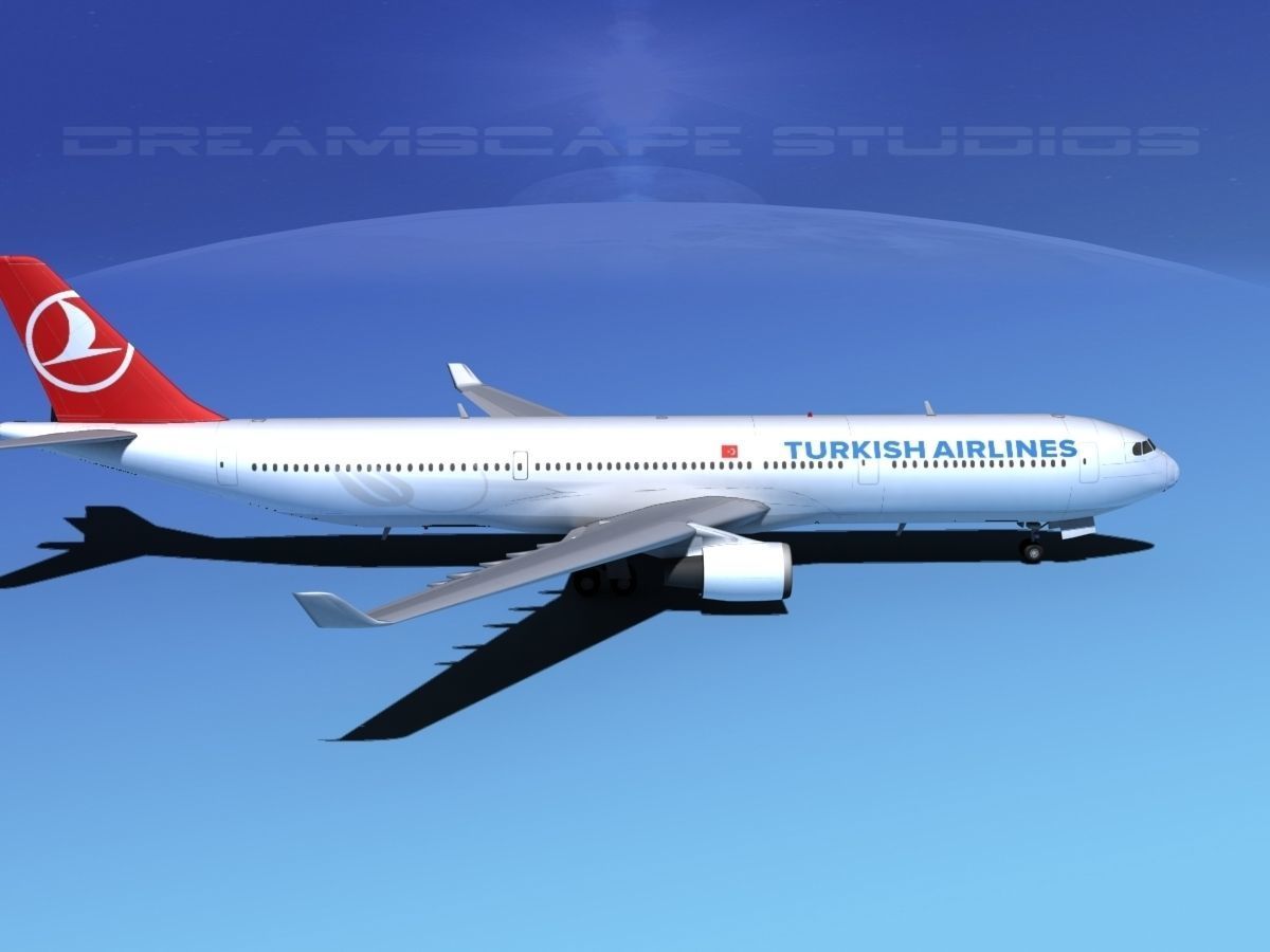 Airbus A330-300 Turkish Airlines 3D model_4