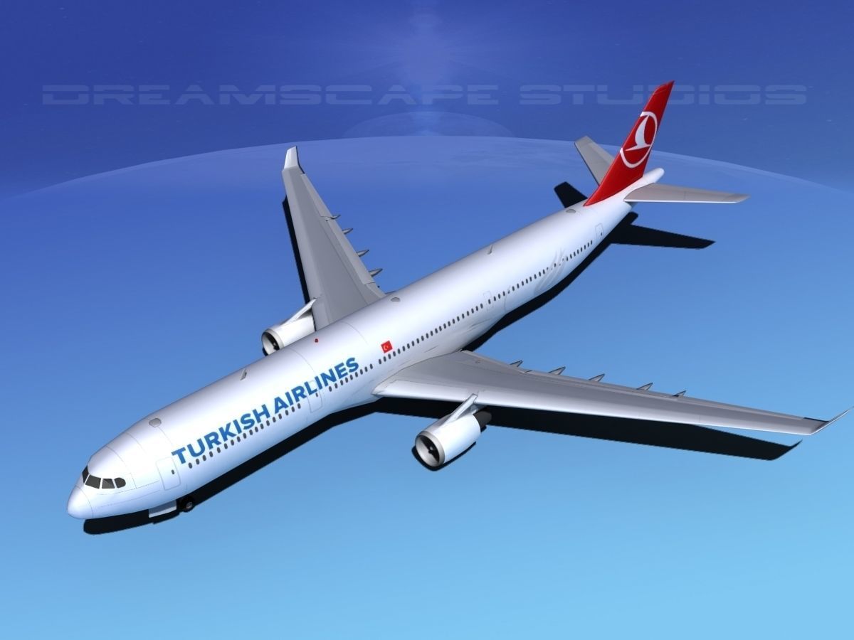 Airbus A330-300 Turkish Airlines 3D model_10