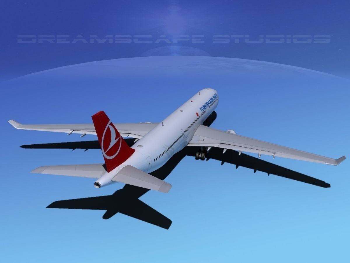 Airbus A330-300 Turkish Airlines 3D model_6
