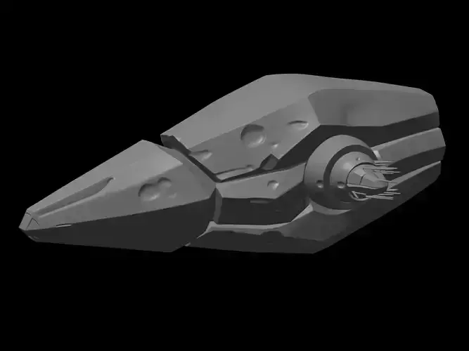 space ship 5 and asteroid base