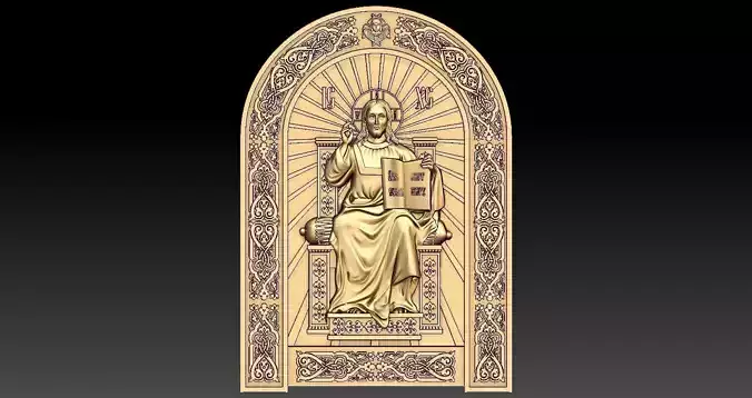 Jesus with bible pendant 