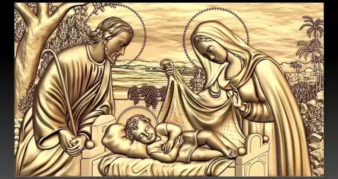 Jesus family  with child