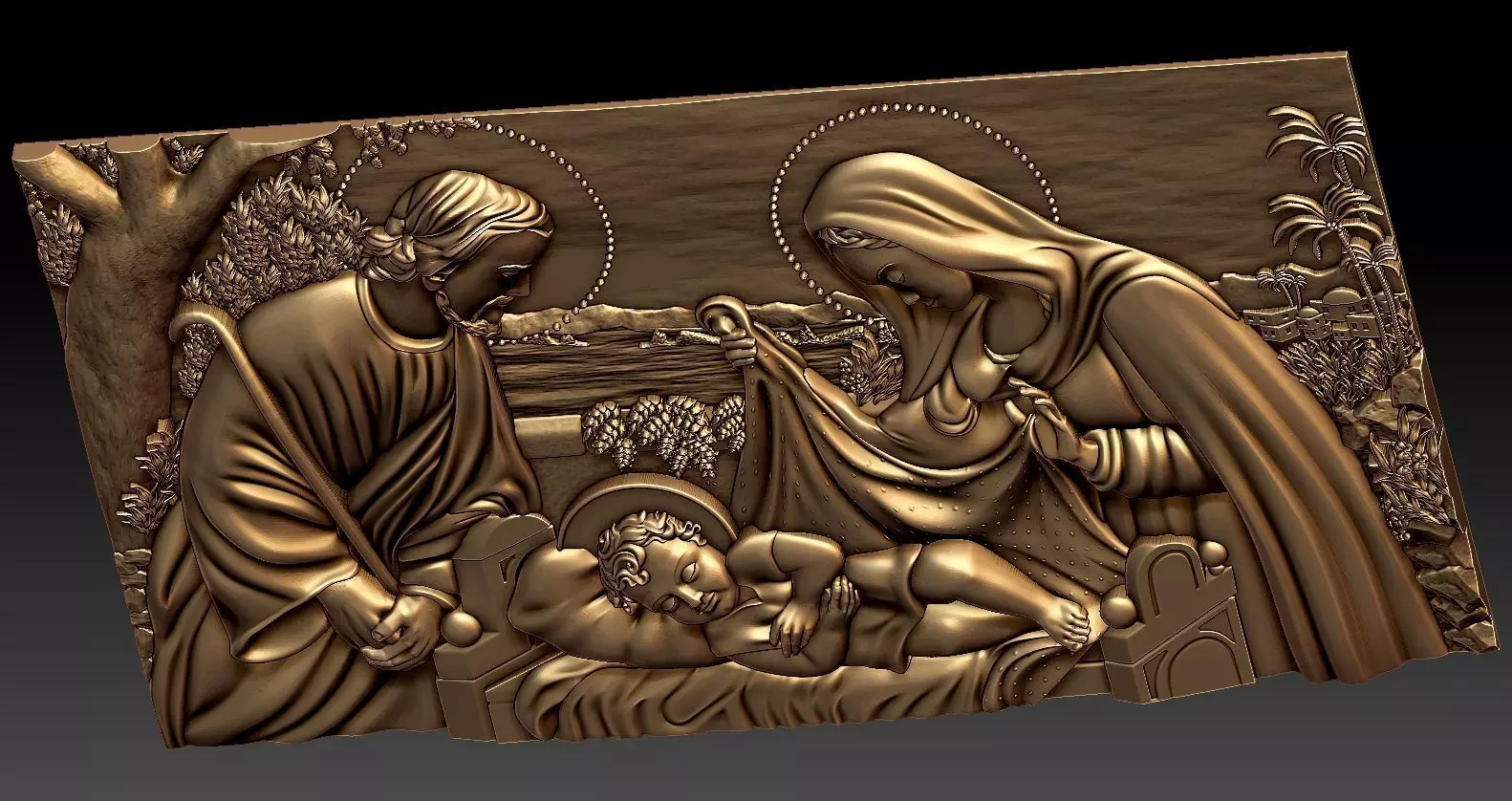 Jesus family with child 3D model_5