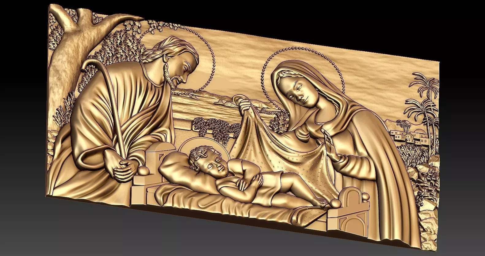 Jesus family with child 3D model_8