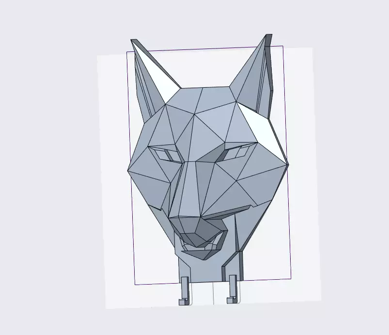 Wolf Head Key Holder 3D Printable Wall Hook 3D print model_2