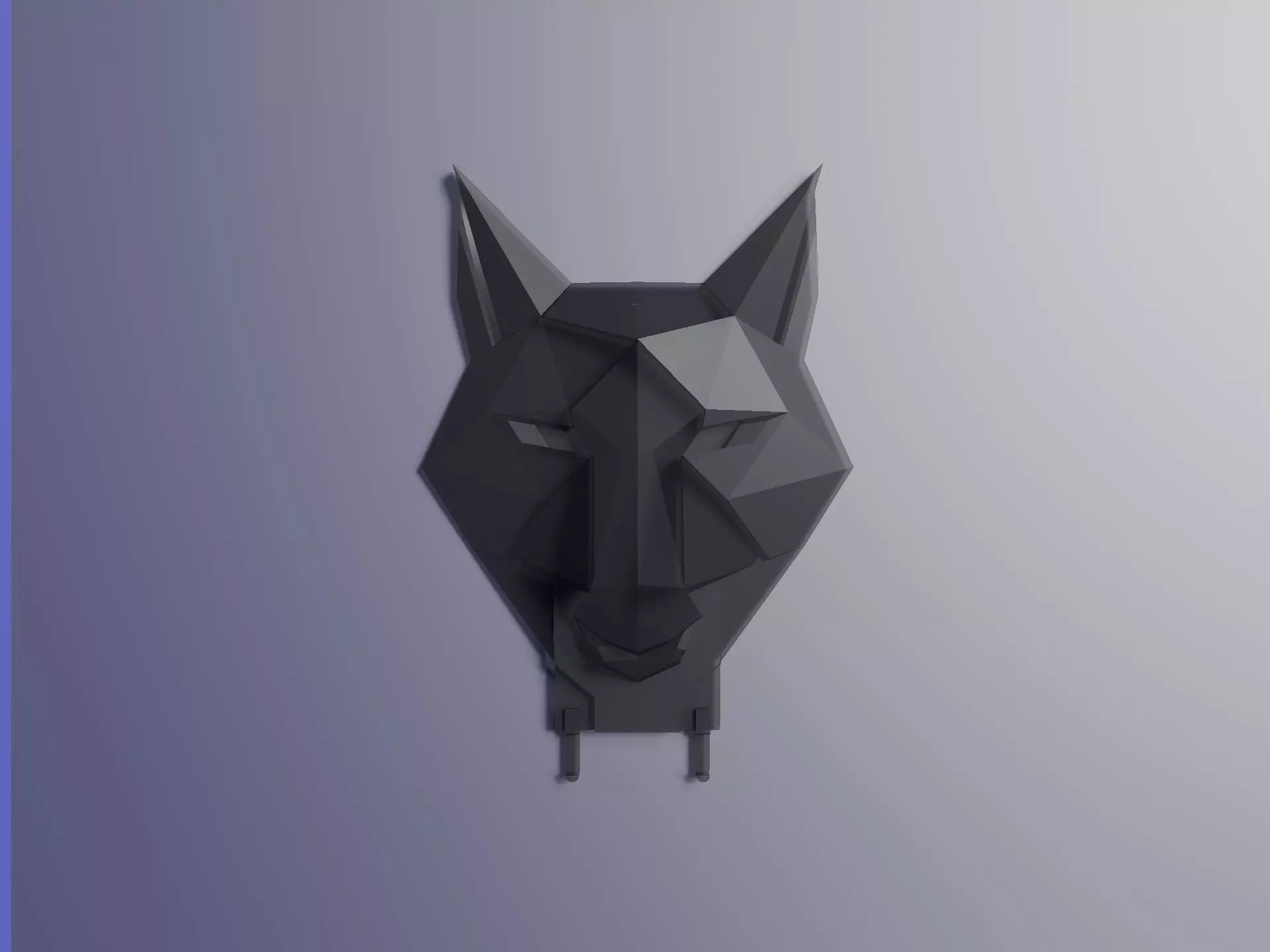Wolf Head Key Holder 3D Printable Wall Hook 3D print model_1