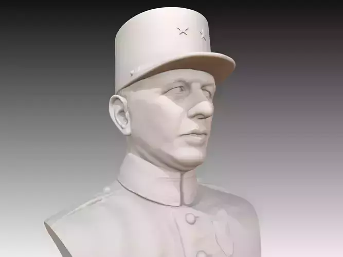 Charles De Gaulle 3Dprint 3D print model