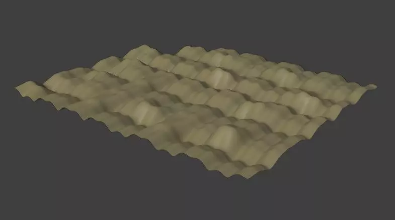 Low Poly Desert Sand Landscape 3D Modelblend obj fbx No Textures Low-poly 3D model_2