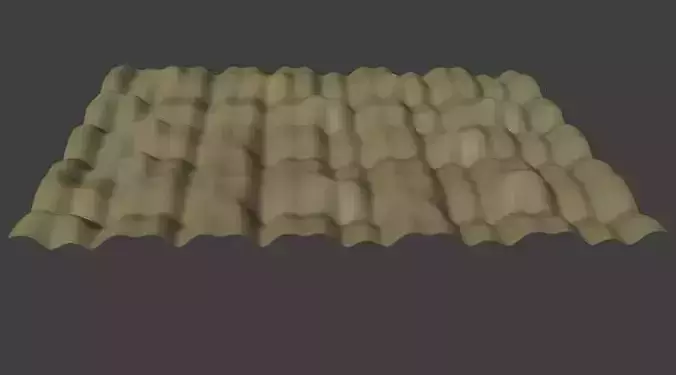 Low Poly Desert Sand Landscape 3D Modelblend obj fbx No Textures Low-poly 3D model