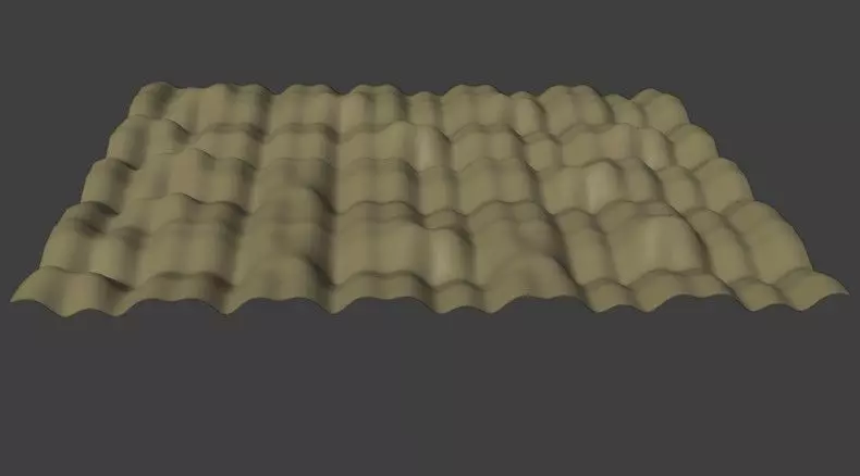 Low Poly Desert Sand Landscape 3D Modelblend obj fbx No Textures Low-poly 3D model_0