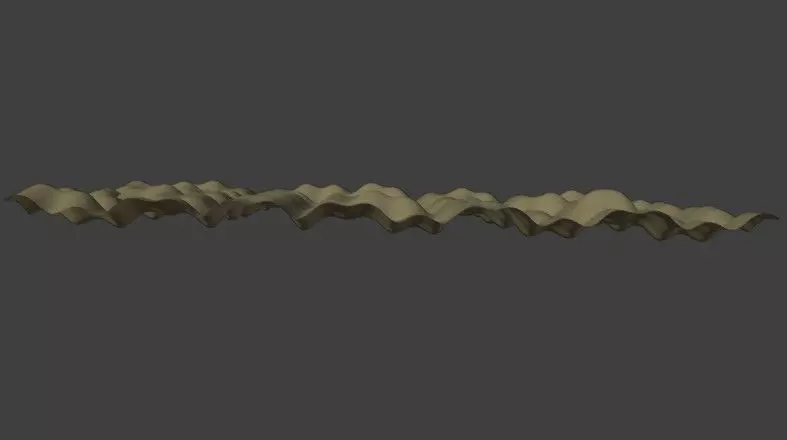 Low Poly Desert Sand Landscape 3D Modelblend obj fbx No Textures Low-poly 3D model_3