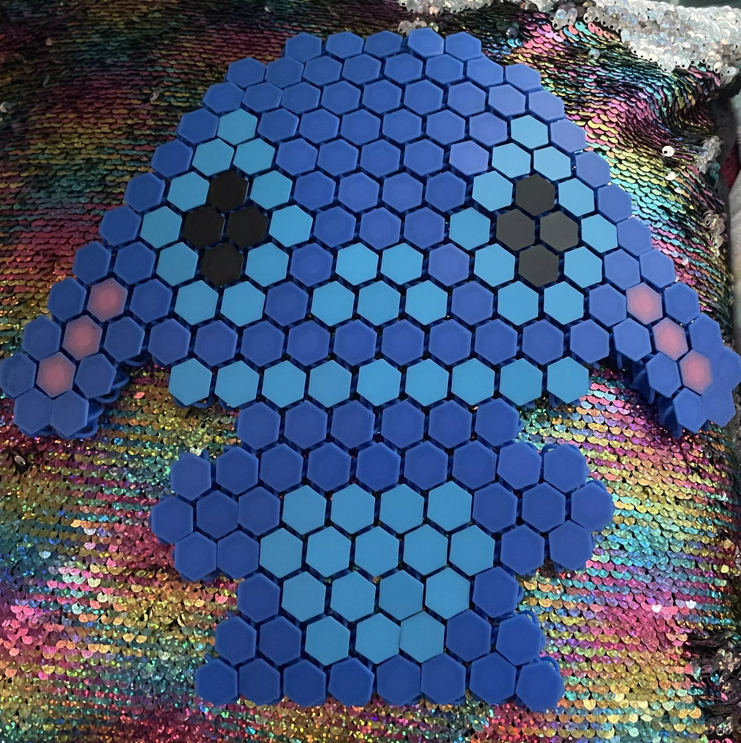 8 Bit Stitch NASA Fabric  Flex Fold and Fidget 3D print model_1