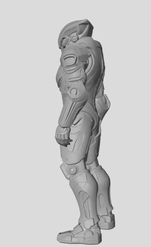 Futuristic Warrior 3D model_5