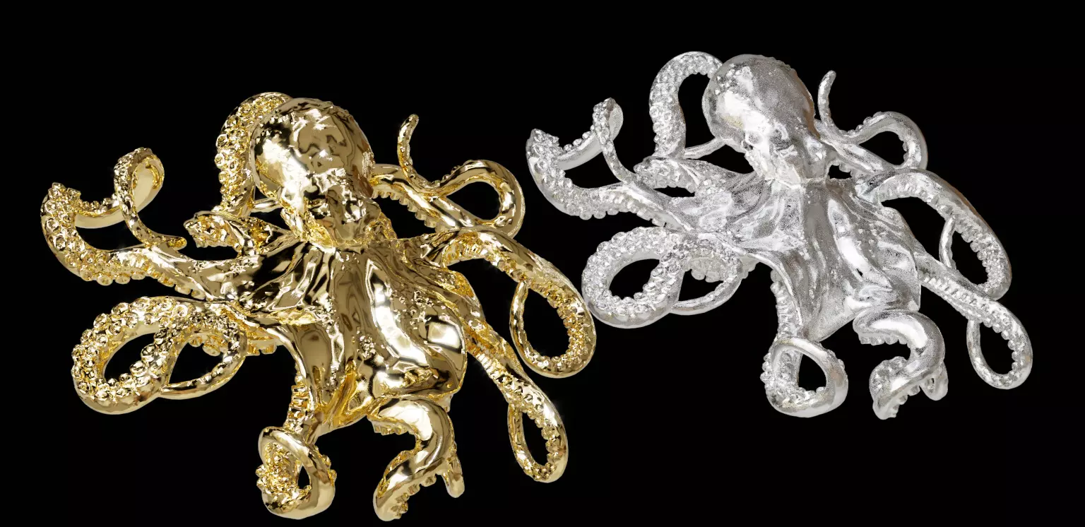 Octopus Pendant 3D print model_5
