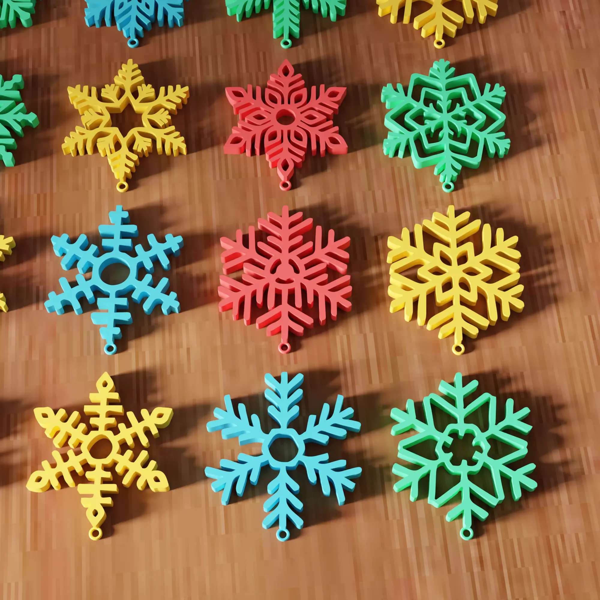 Christmas Snowflake Ornament Hanging 25 Piece Bundle - 473 3D print model_4