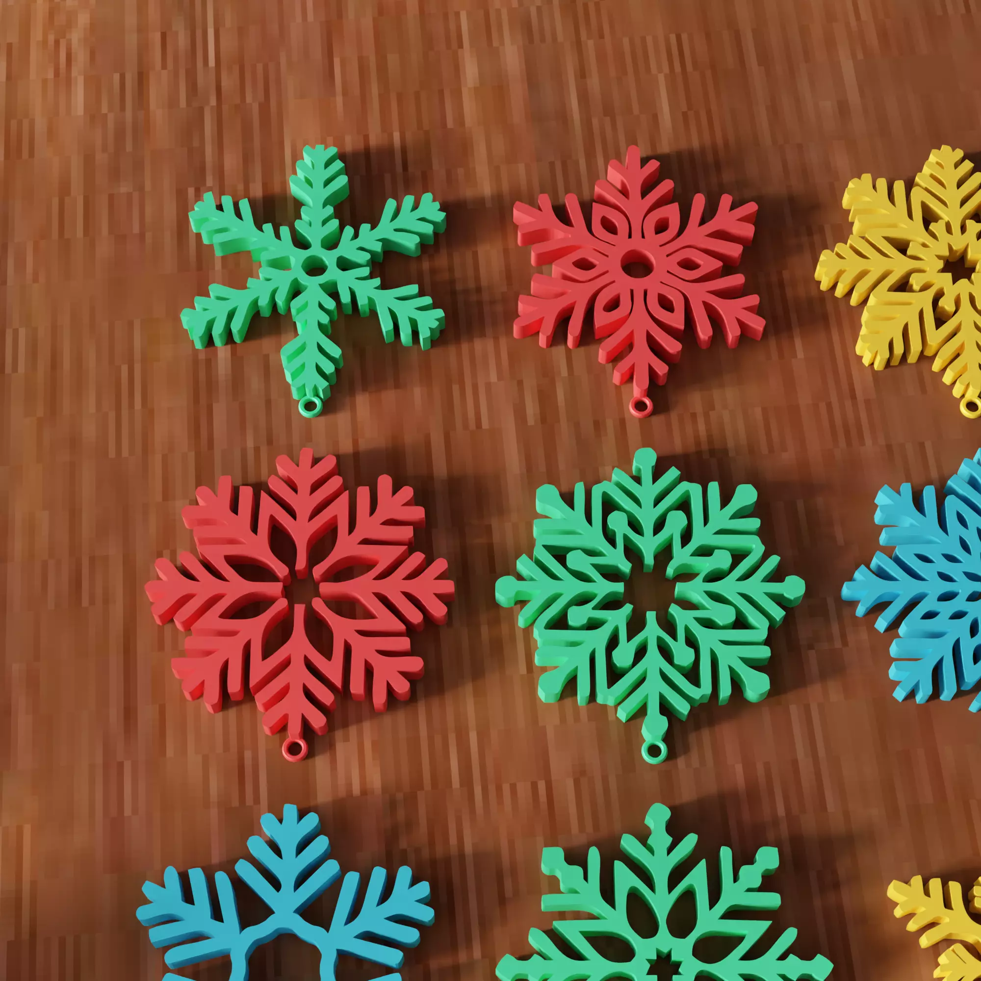 Christmas Snowflake Ornament Hanging 25 Piece Bundle - 473 3D print model_2