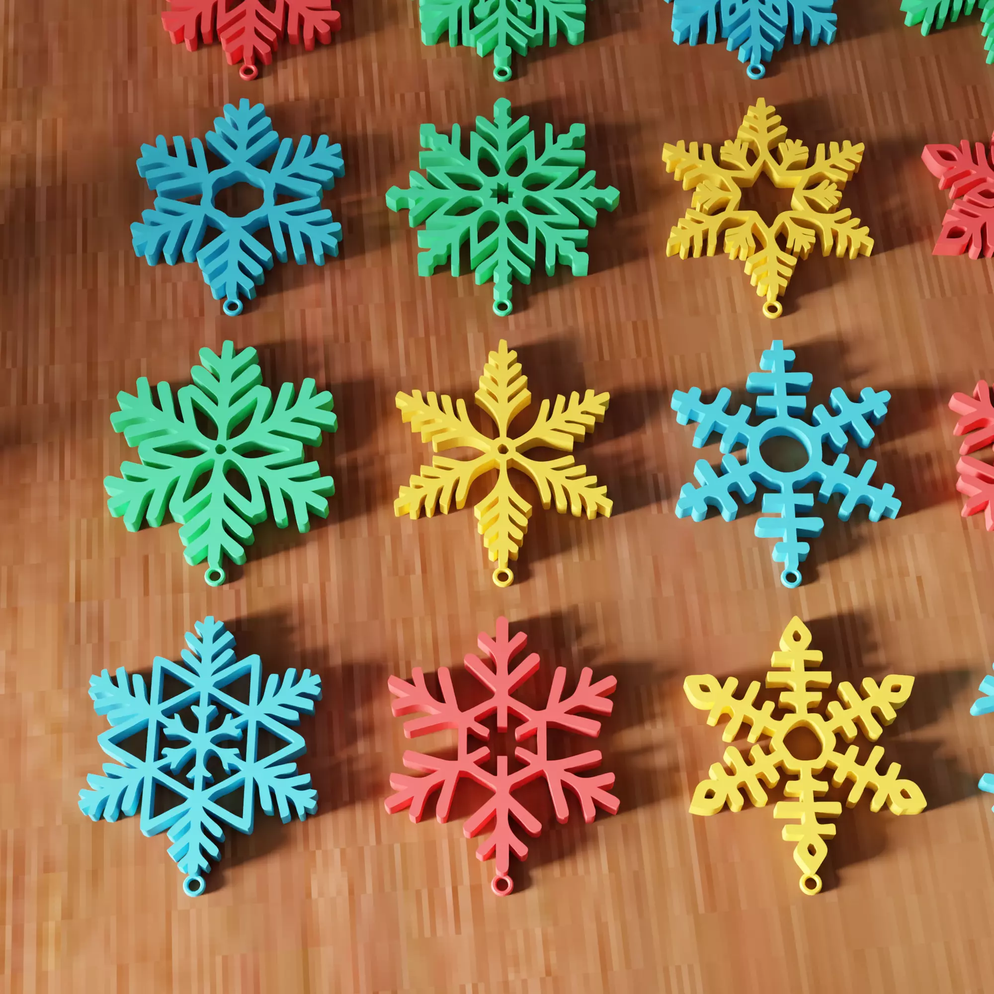 Christmas Snowflake Ornament Hanging 25 Piece Bundle - 473 3D print model_6