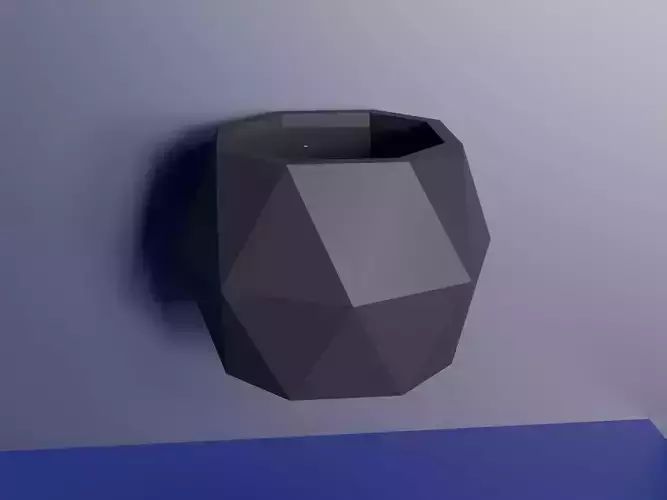 Polygonal Plant Pot Modern 3D Print Design