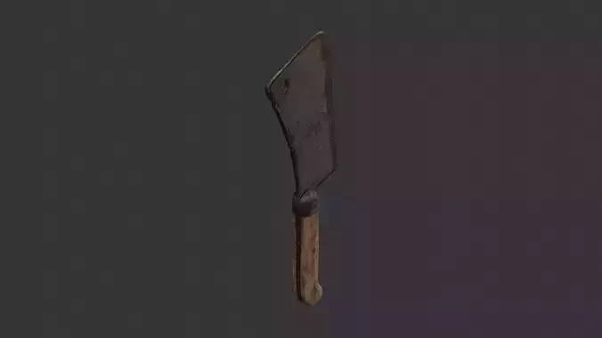 Meat Cleaver Kitchen Tool with Wooden Handle