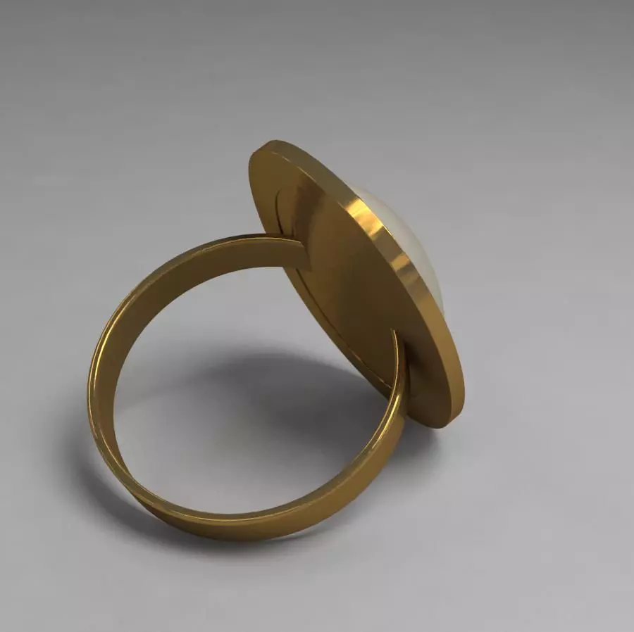 Opal Ring Low-poly 3D model_2