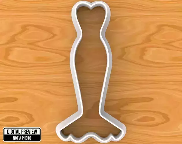 Wedding Dress Cookie Cutter