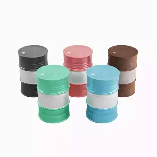 Steel Barrel Pack 3D Model Collection