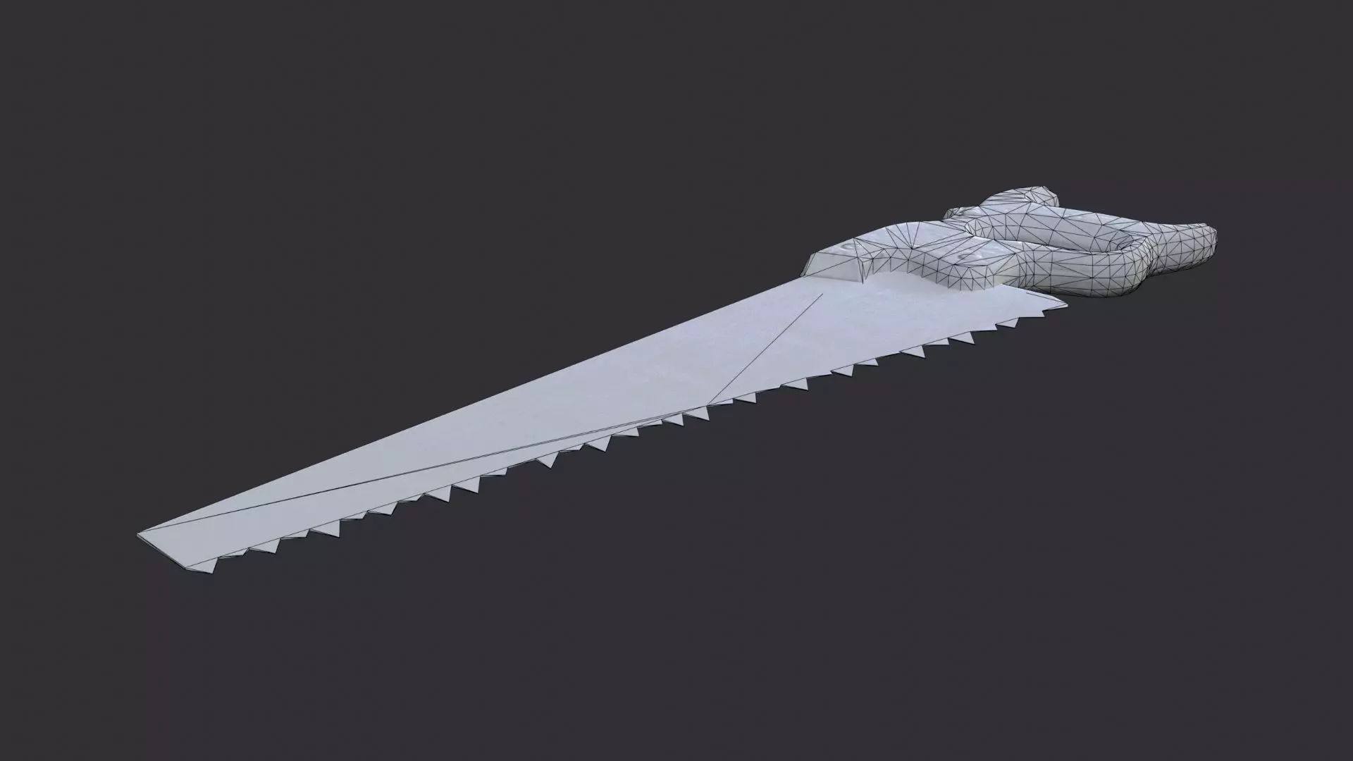 Hanging Saw Prop for Horror Scenes Low-poly 3D model_7