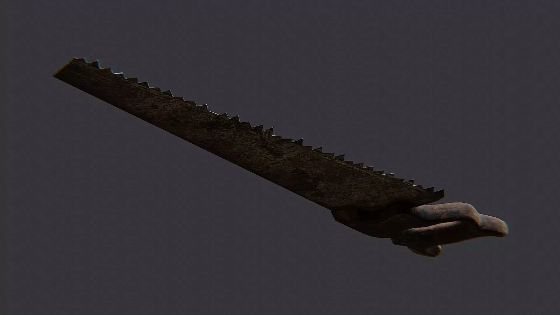 Hanging Saw Prop for Horror Scenes Low-poly 3D model_5
