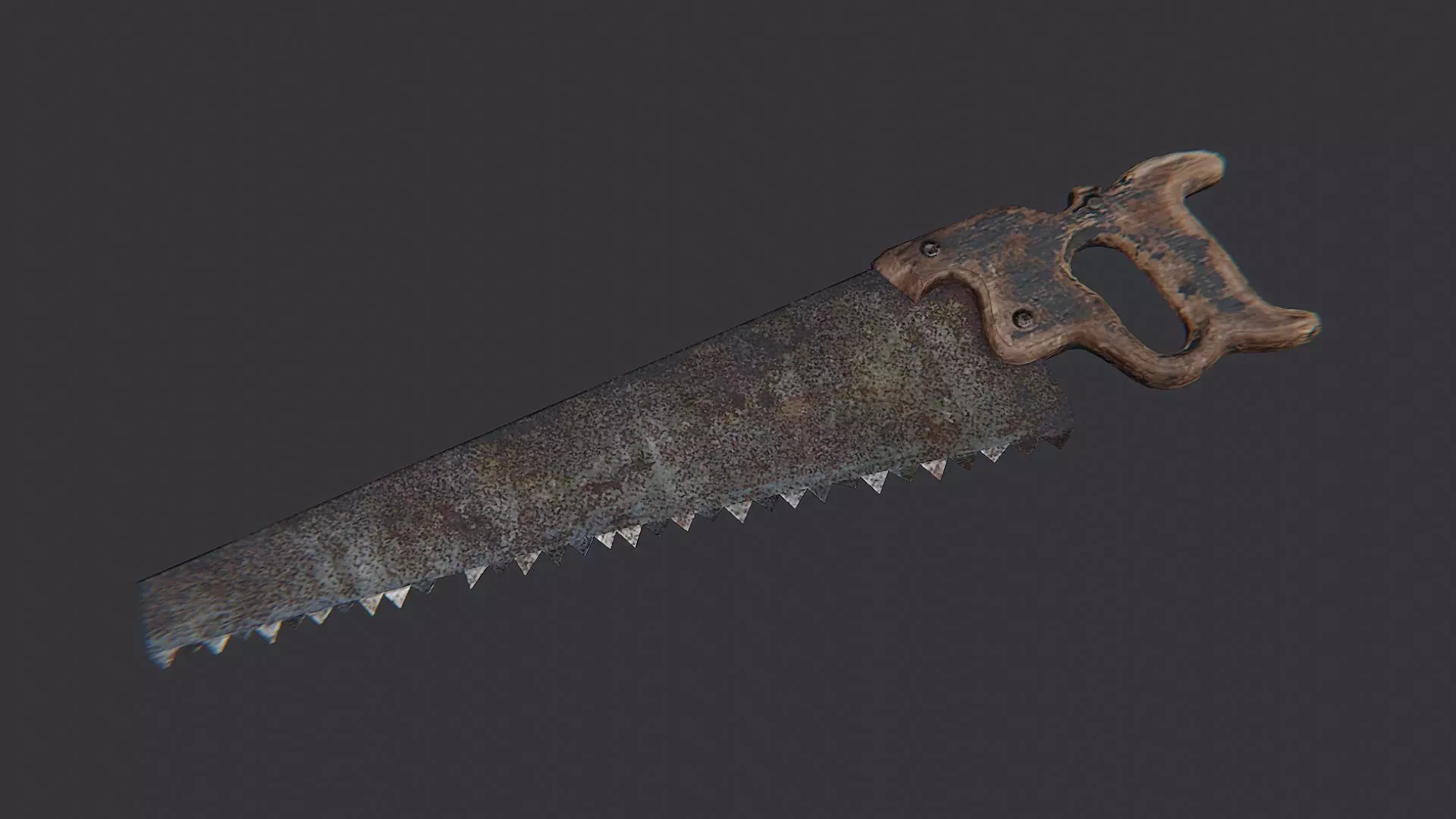Hanging Saw Prop for Horror Scenes Low-poly 3D model_4