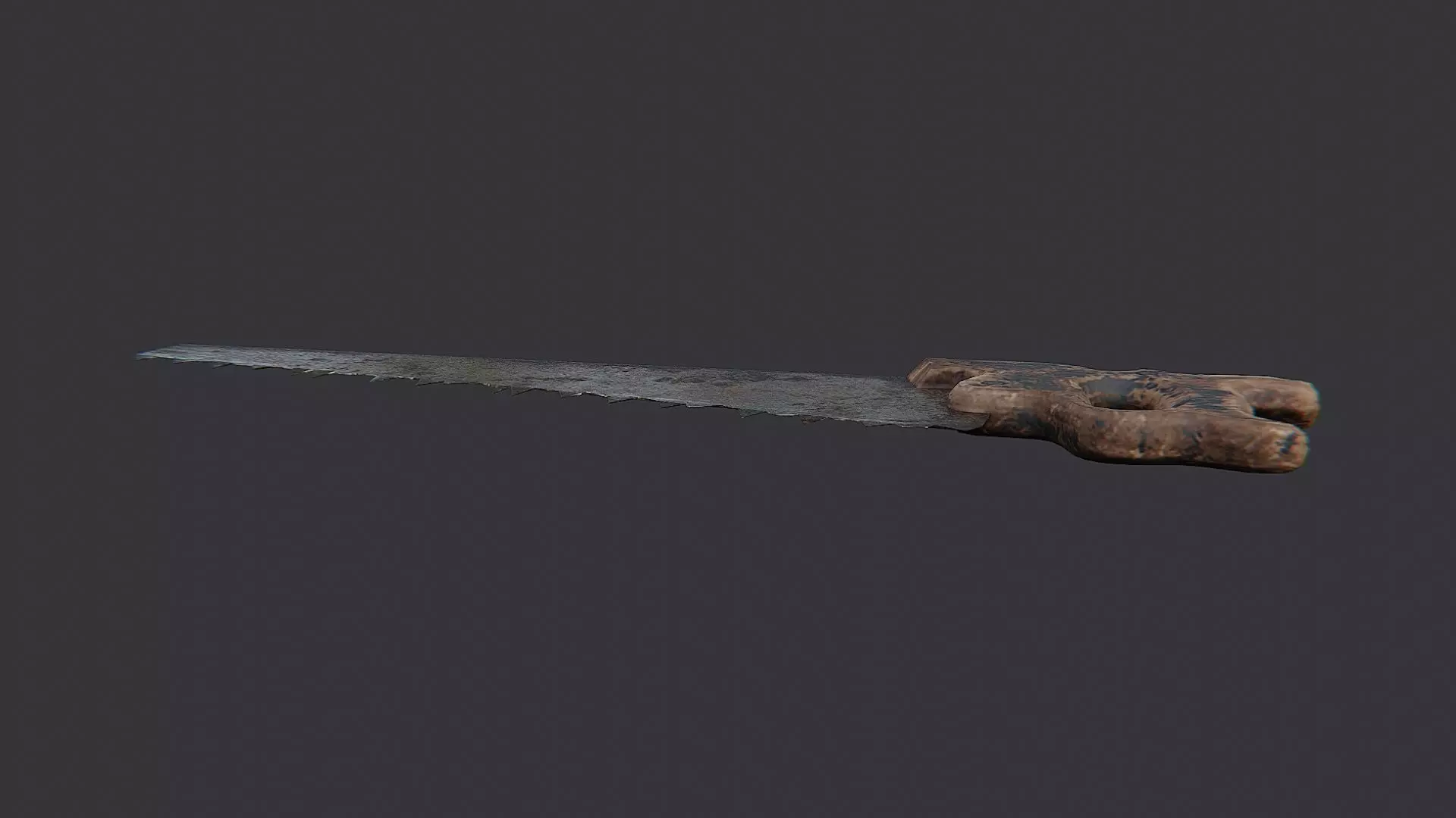 Hanging Saw Prop for Horror Scenes Low-poly 3D model_2