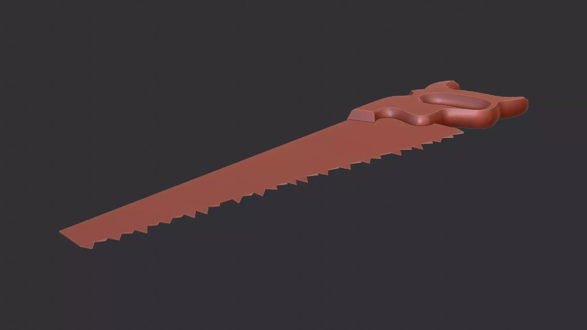 Hanging Saw Prop for Horror Scenes Low-poly 3D model_6