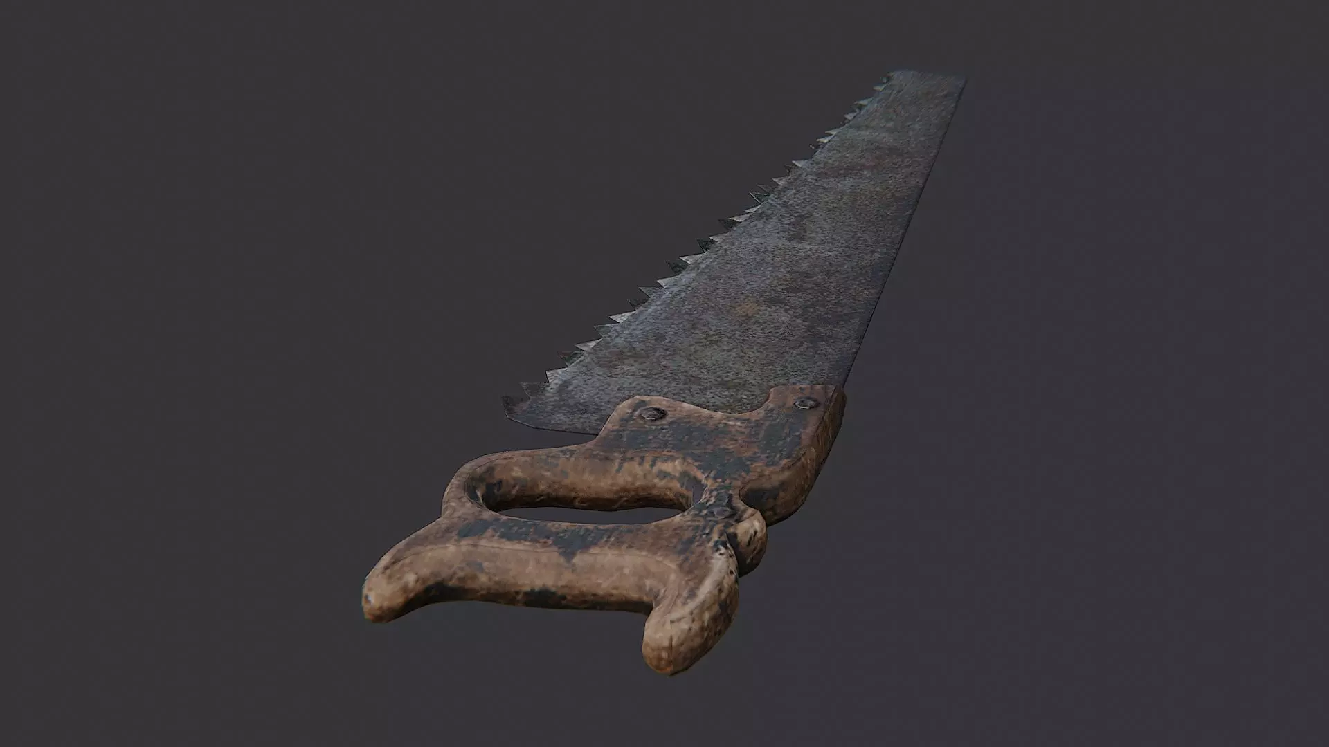 Hanging Saw Prop for Horror Scenes Low-poly 3D model_3