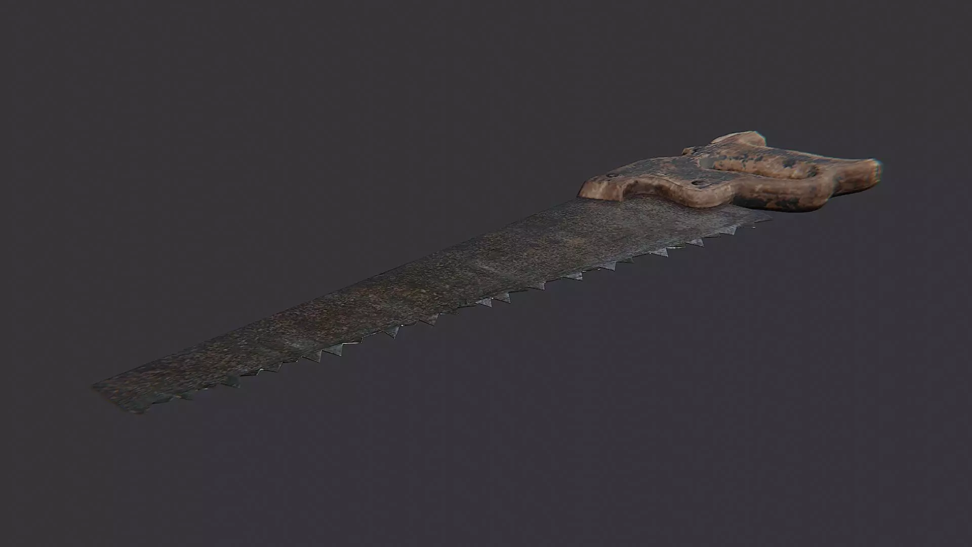 Hanging Saw Prop for Horror Scenes Low-poly 3D model_0