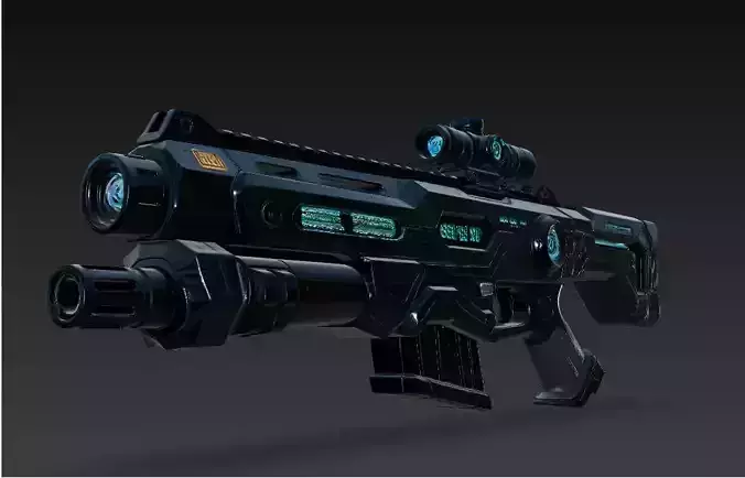 Sci-fi assault rifle 3D model Sci-fi assault rifle 3D model