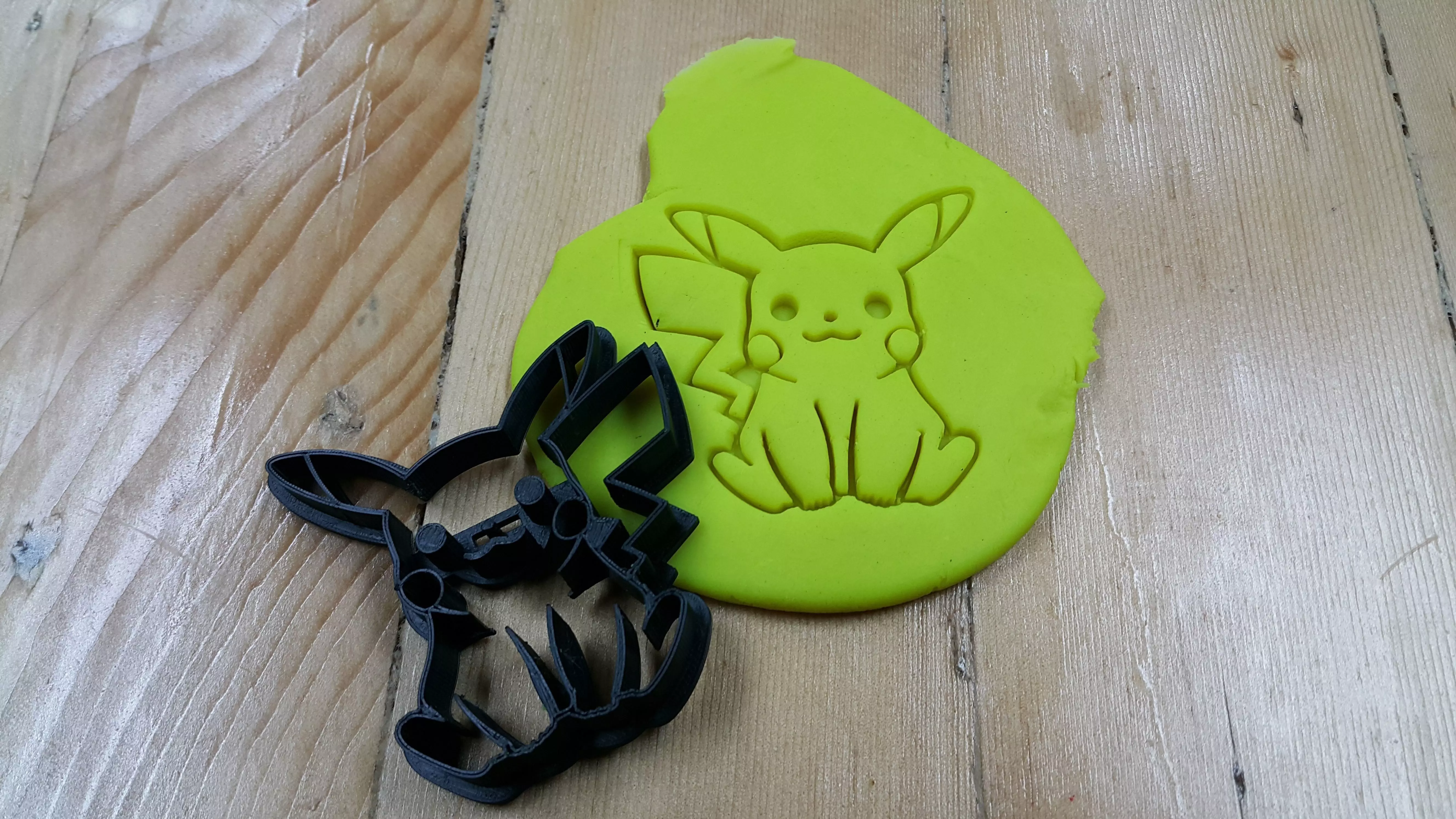 Pokemon Pikachu cookie cutter 3D print model_0