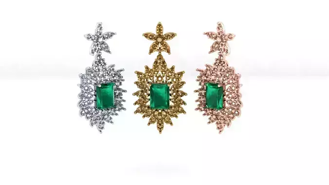 emerald high jewelry pendant