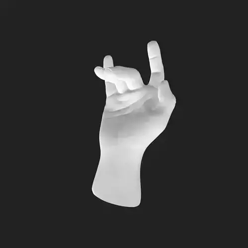 3D Printable Apana Mudra Hand Gesture STL Yoga Decor Wellness