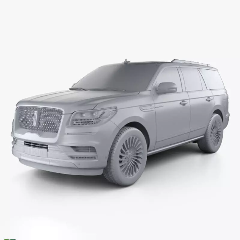  Lincoln Navigator Black Label with HQ interior 2017 3D model_4