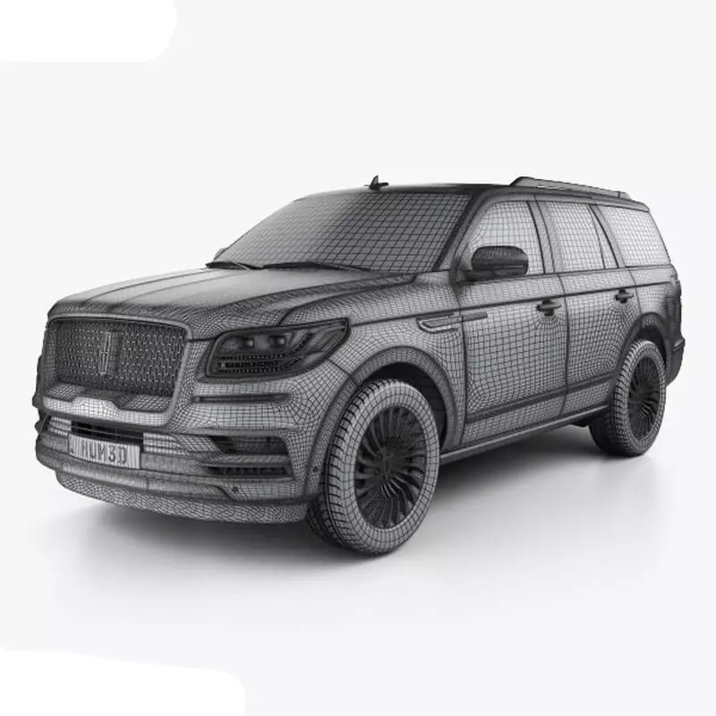  Lincoln Navigator Black Label with HQ interior 2017 3D model_24