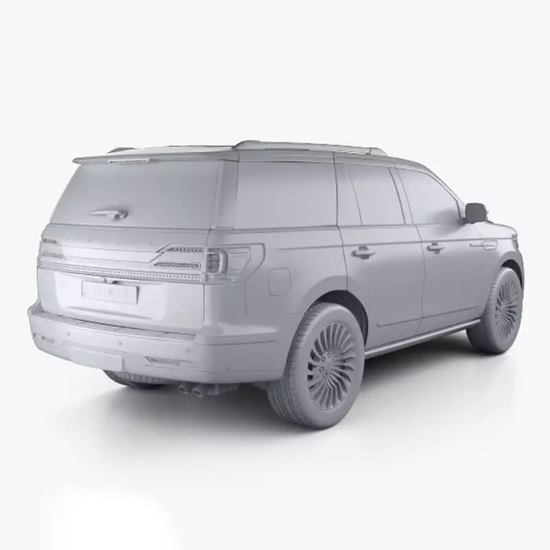  Lincoln Navigator Black Label with HQ interior 2017 3D model_7