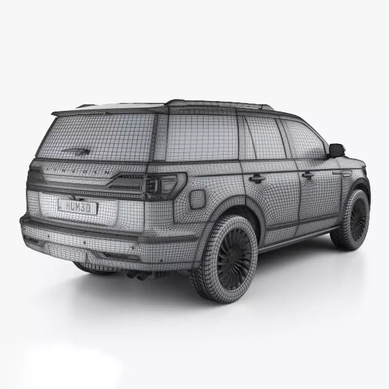  Lincoln Navigator Black Label with HQ interior 2017 3D model_27