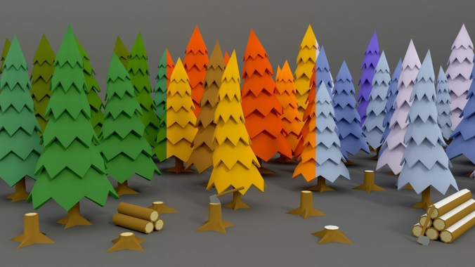 Stylized Trees Pack 01