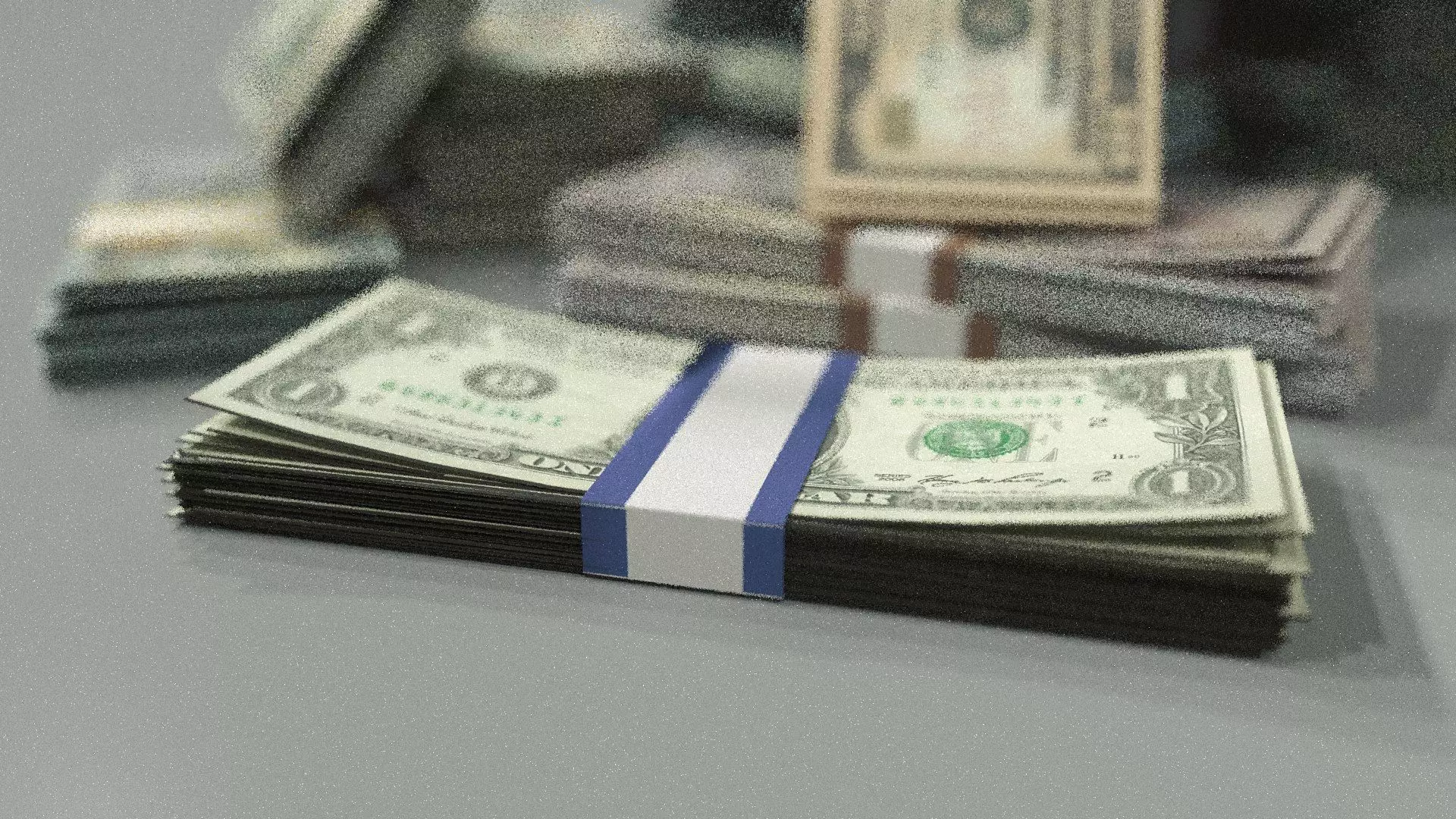 Stacks of Money 3D model_4