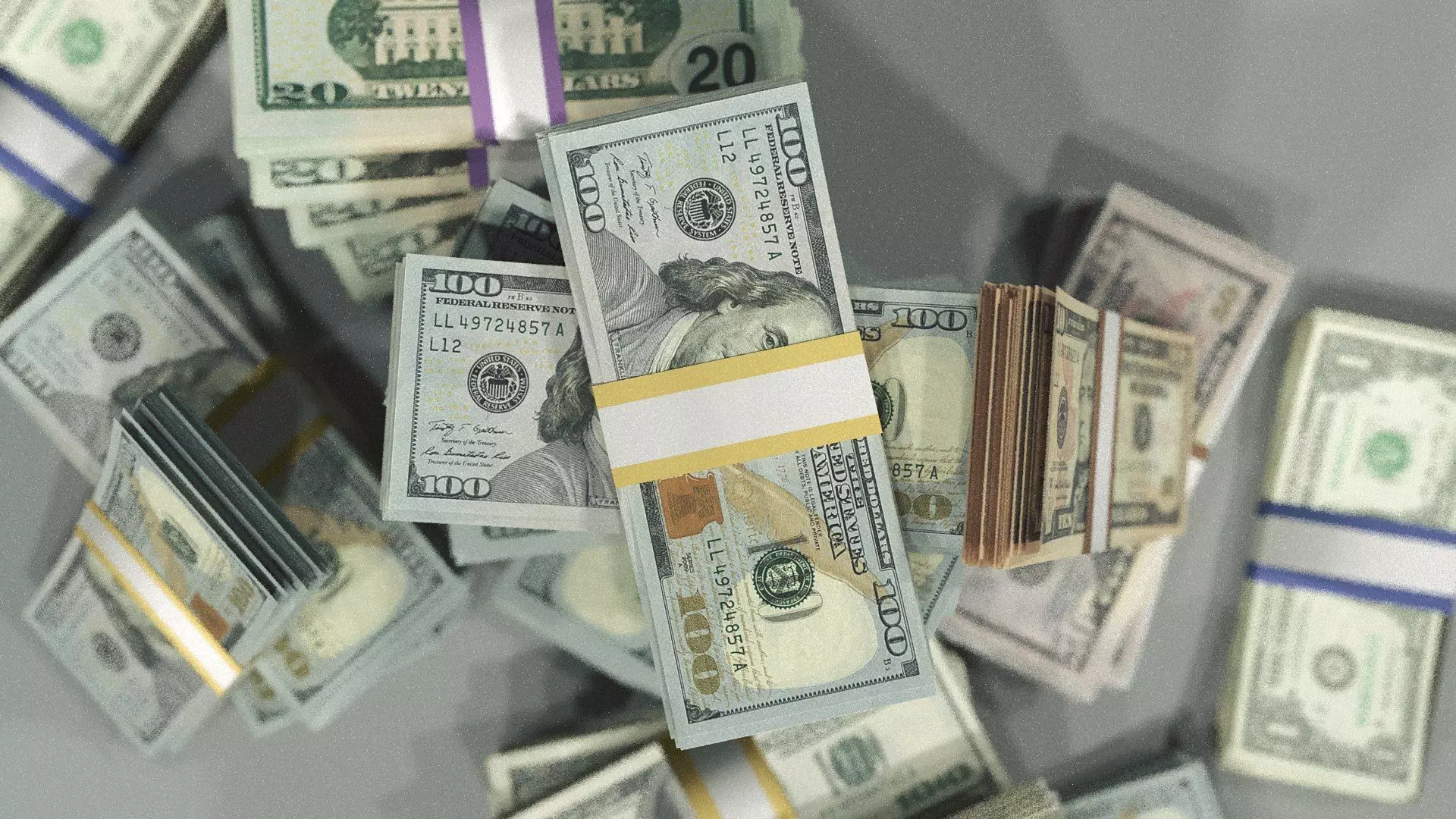 Stacks of Money 3D model_3