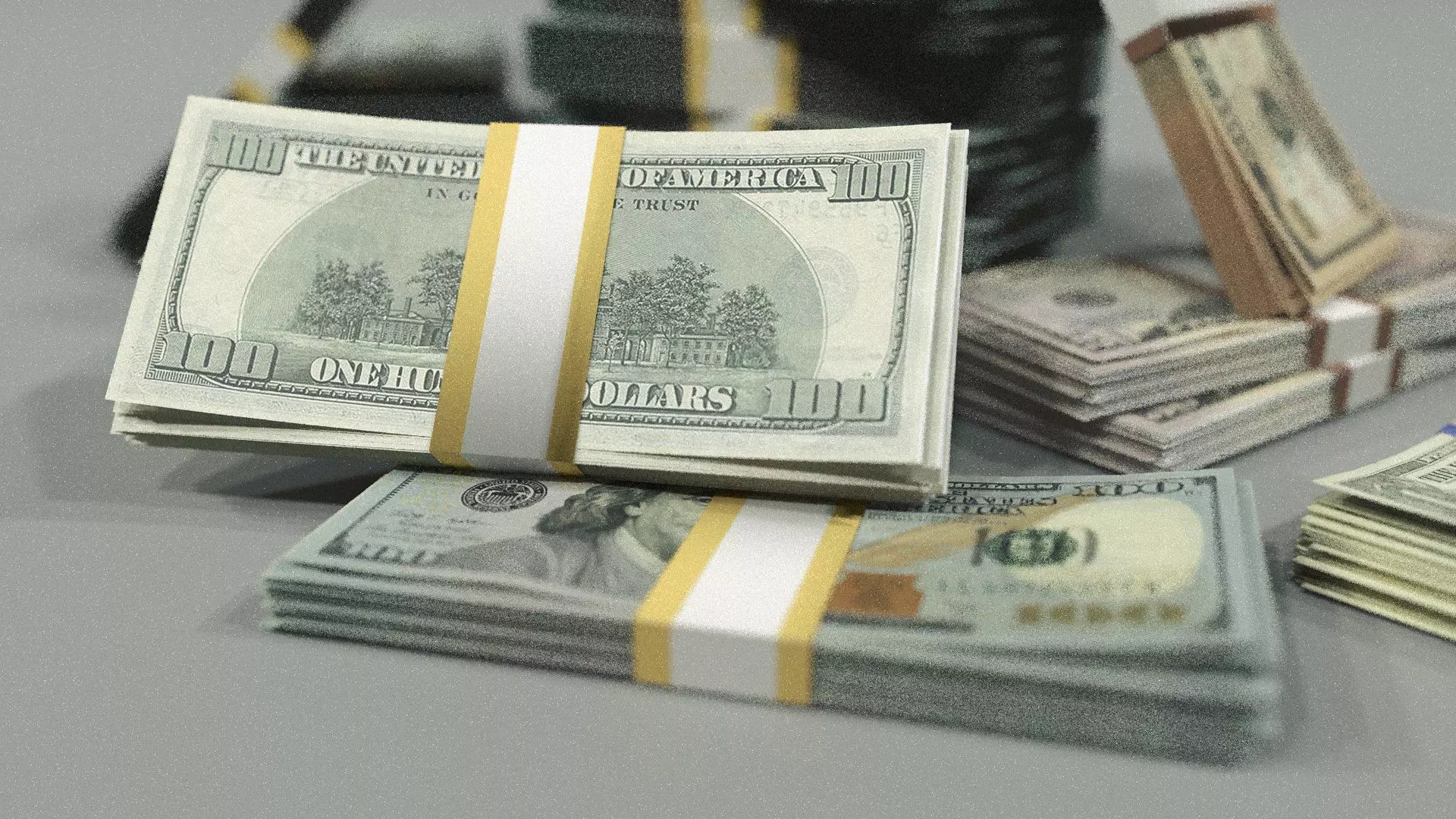 Stacks of Money 3D model_0
