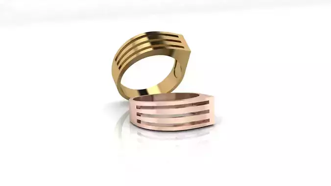 man engagement gold ring