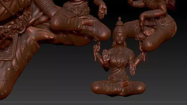 Lakshmi Statue 40024 3D print model_0