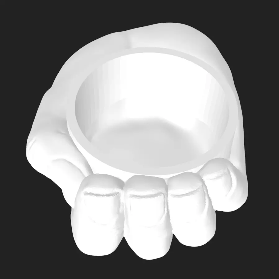 3D Printable Hand Planter Cup STL Set Home Decor Gift 3D print model_5